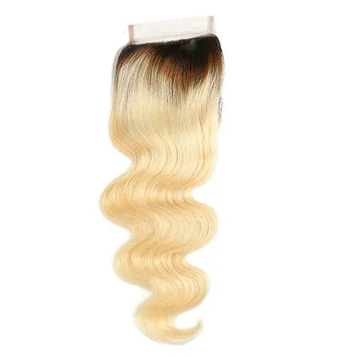 #1B613 Body Wave 4x4 Human Hair Blonde Closure StylzPlusBeautyandHairConcepts