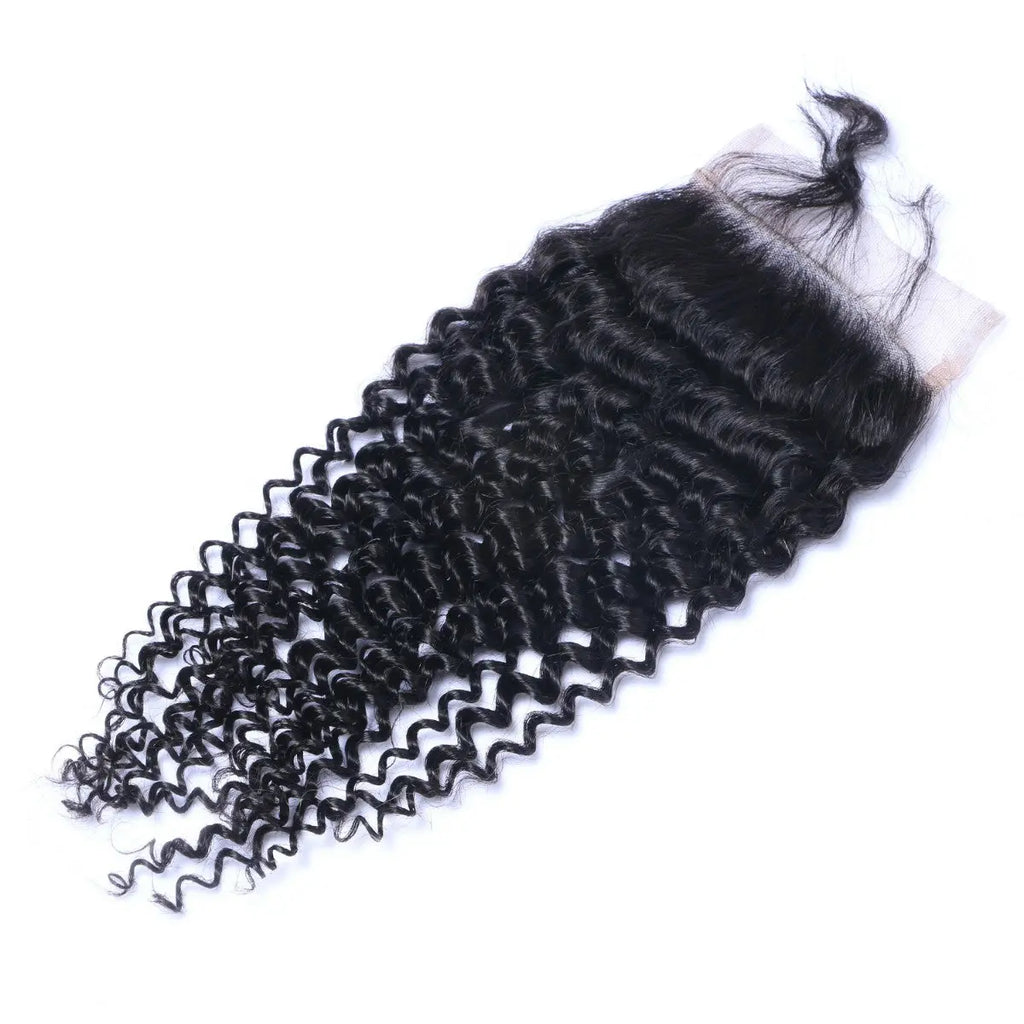 Deep Curly 4x4 Raw Human Hair Natural Black Closure StylzPlusBeautyandHairConcepts