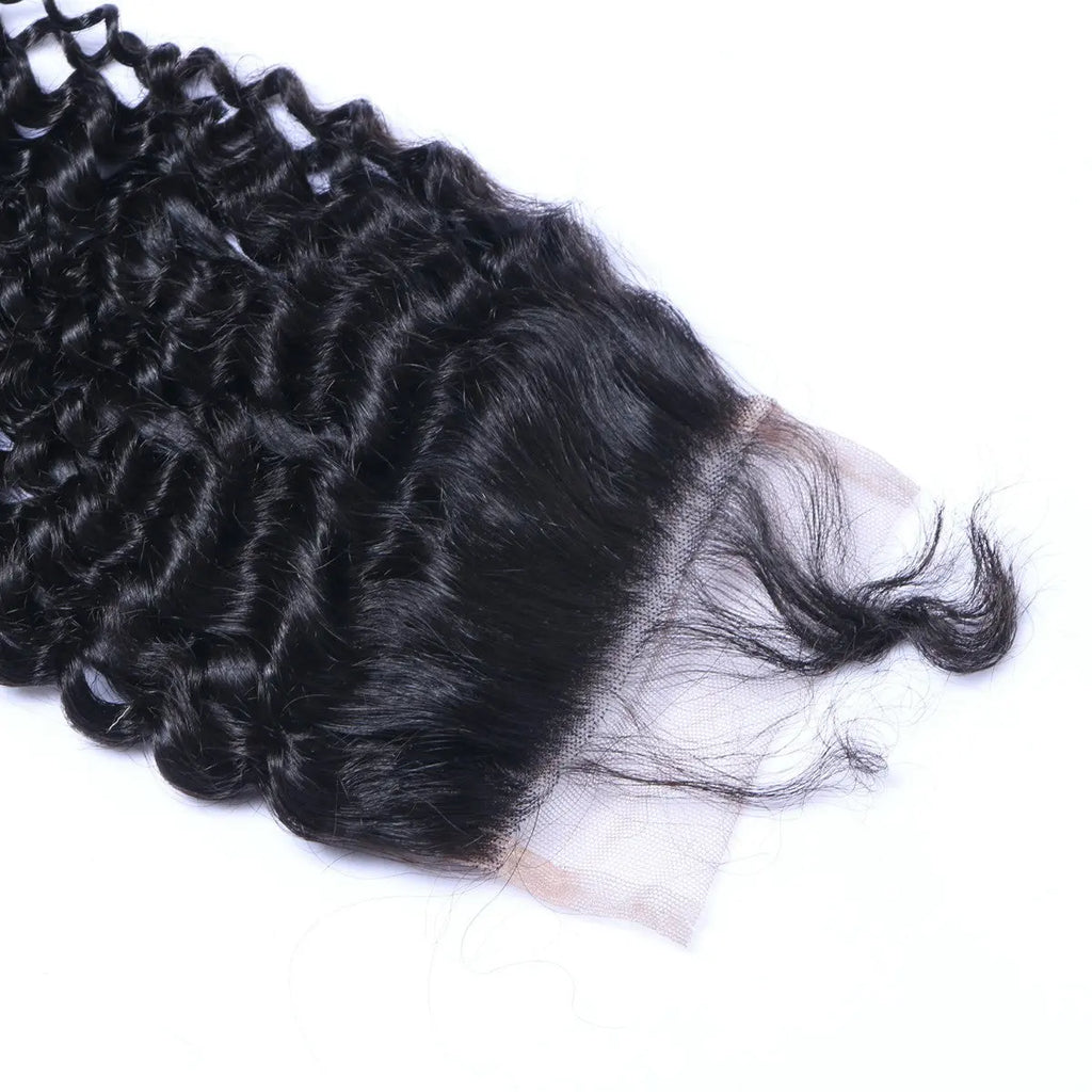 Deep Curly 4x4 Raw Human Hair Natural Black Closure StylzPlusBeautyandHairConcepts