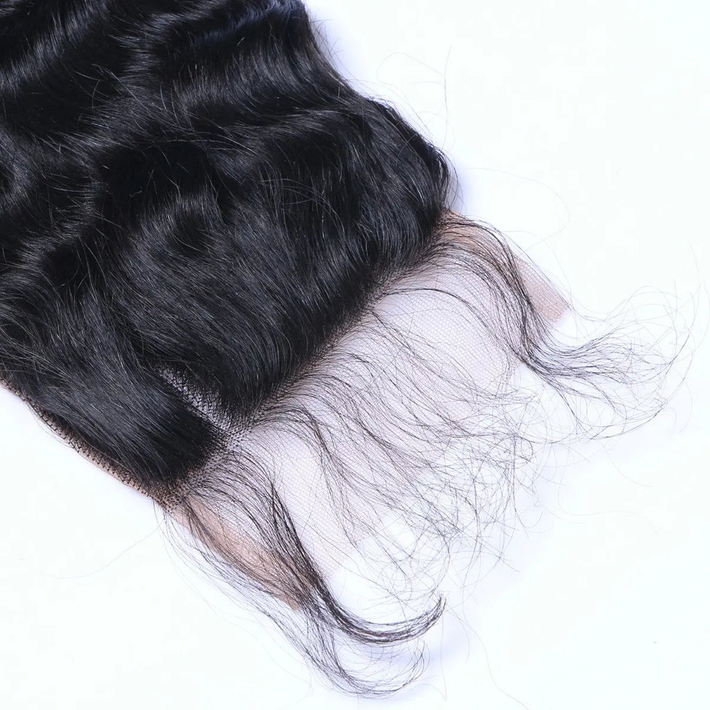 Deep Wave 4x4 Raw Human Hair Natural Black  Closure StylzPlusBeautyandHairConcepts