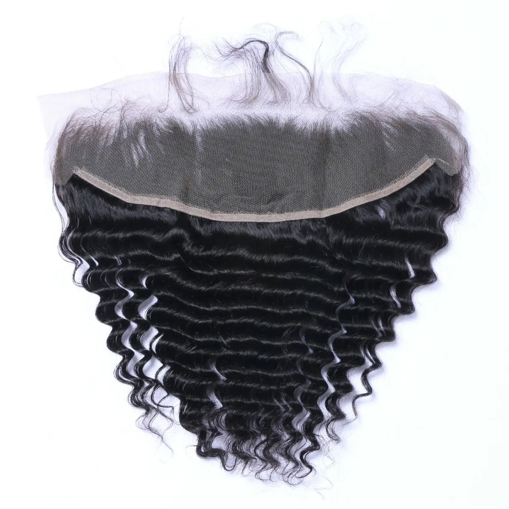 Deep Wave 13x4 Raw Human Hair Natural Black Frontal StylzPlusBeautyandHairConcepts