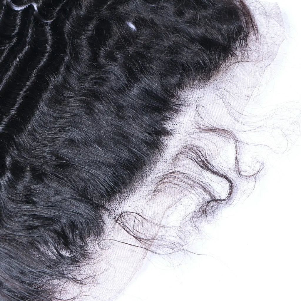 Deep Wave 13x4 Raw Human Hair Natural Black Frontal StylzPlusBeautyandHairConcepts