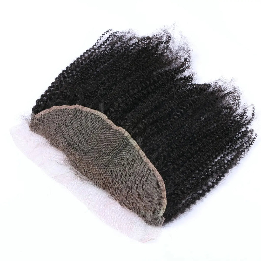 Kinky Curly 13x4 Raw Human Hair Natural Black Frontal StylzPlusBeautyandHairConcepts