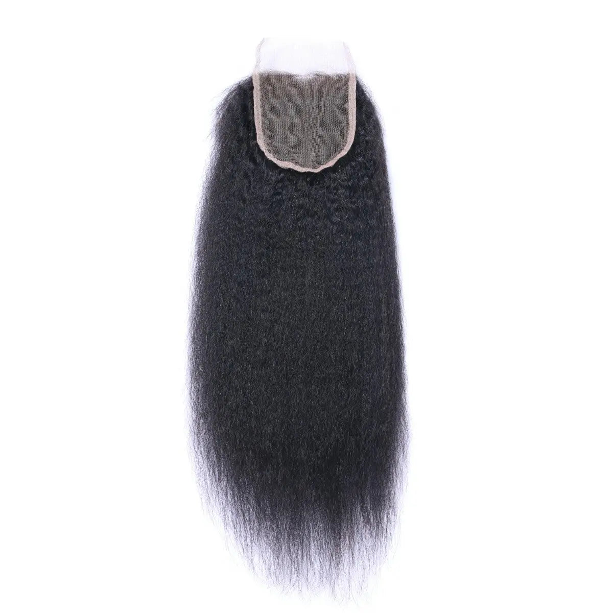Kinky Straight 4x4 Raw Human Hair Natural Black Closure StylzPlusBeautyandHairConcepts