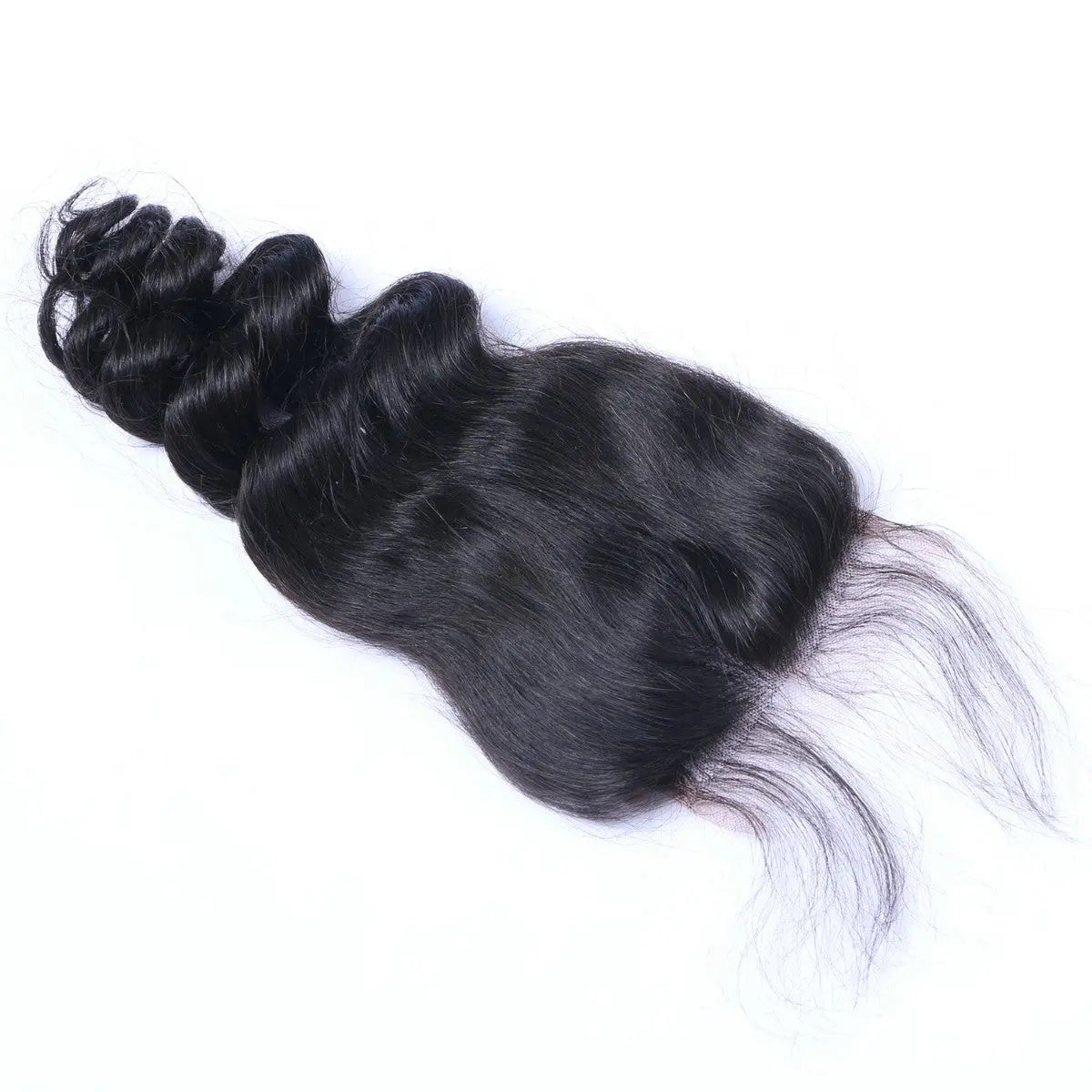 Loose Wave 4x4 Raw Human Hair Natural Black Closure StylzPlusBeautyandHairConcepts