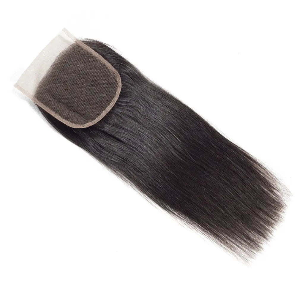 Straight 4x4 Raw Human Hair Natural Black Closure StylzPlusBeautyandHairConcepts
