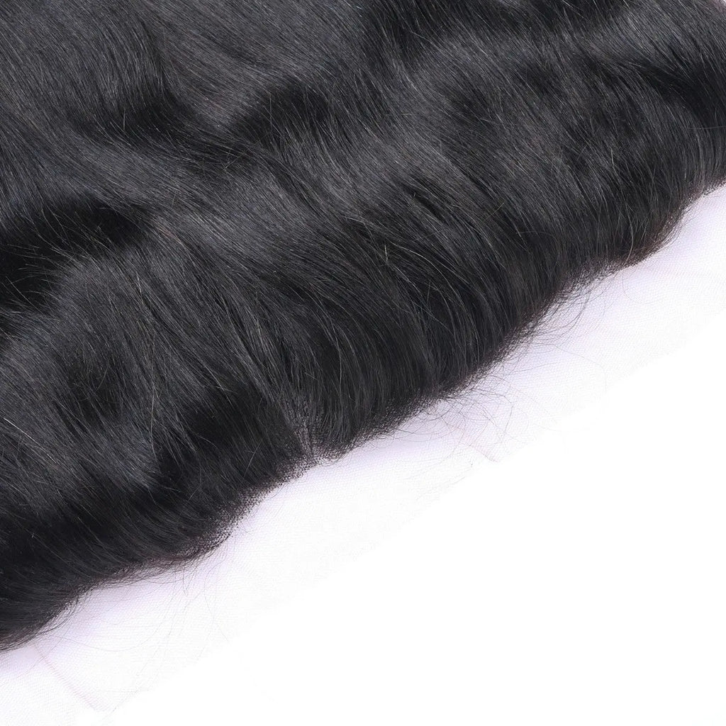 Straight 13x4 Raw Human Hair Natural Black  Frontal StylzPlusBeautyandHairConcepts