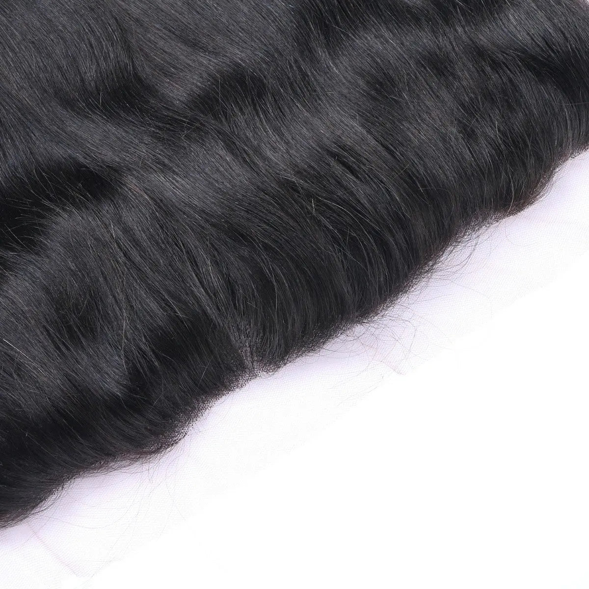 Straight 13x4 Raw Human Hair Natural Black  Frontal StylzPlusBeautyandHairConcepts