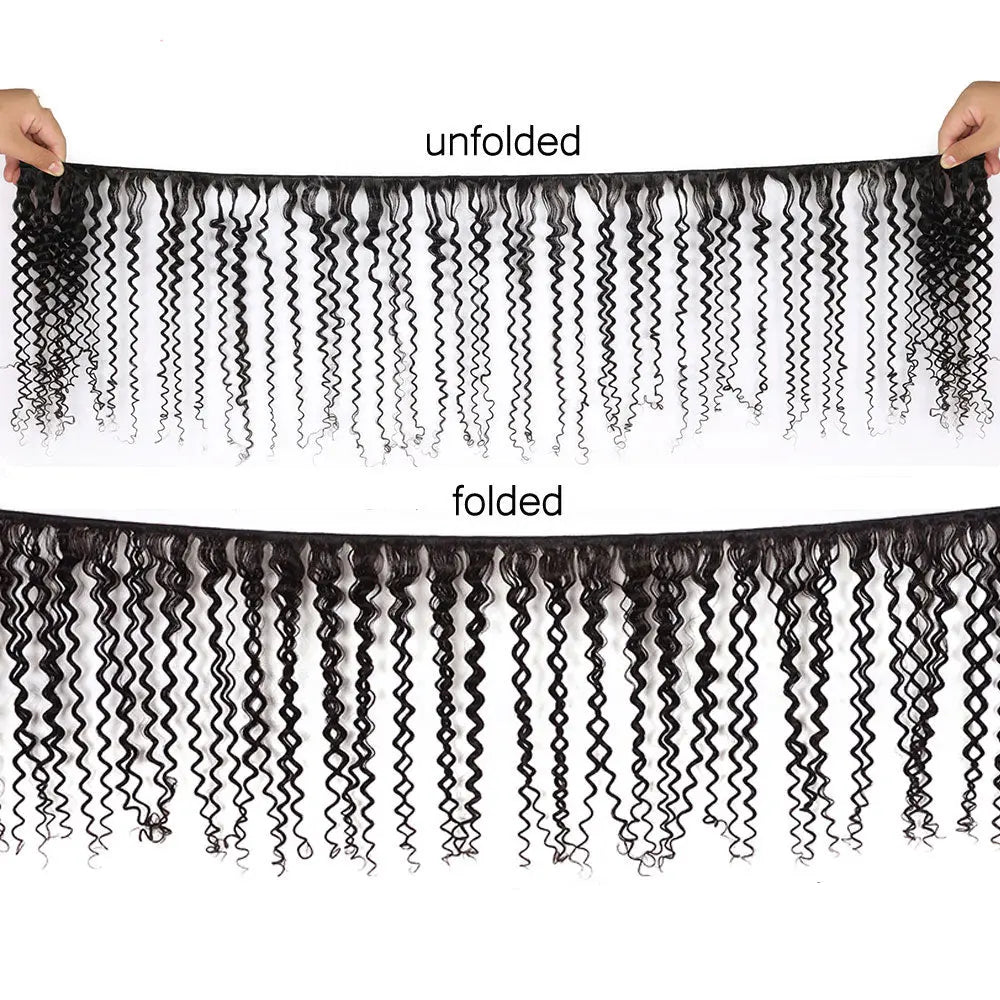 3 Bundle Deals With 4*4 Closure Kinky Curly Raw Human Hair Natural Black StylzPlusBeautyandHairConcepts