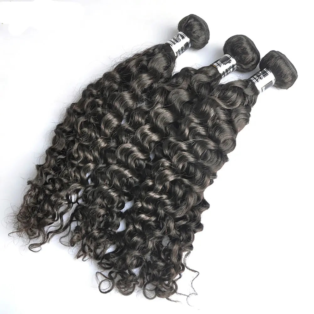 3 Bundle Deals With 4*4  Closure Italy Curly Raw Human Hair Natural Black StylzPlusBeautyandHairConcepts