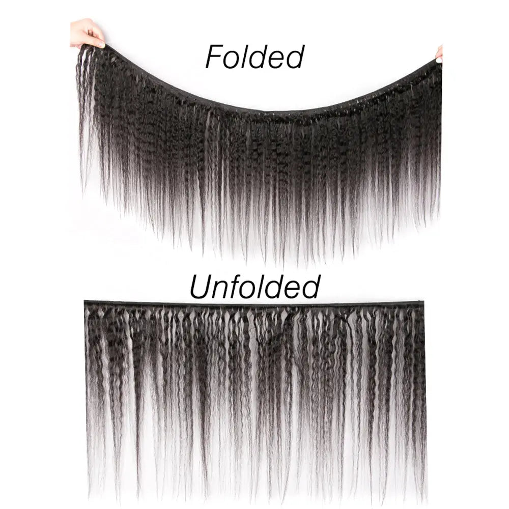 3 Bundle Deals With 4*4 Closure Kinky Straight Raw Human Hair Natural Black StylzPlusBeautyandHairConcepts