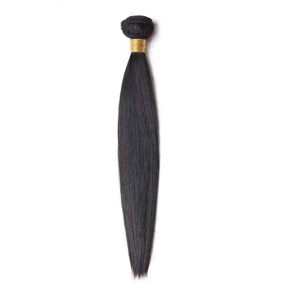 3 Bundle Deals With 4*4 Closure Straight RAW Human Hair Natural Black StylzPlusBeautyandHairConcepts