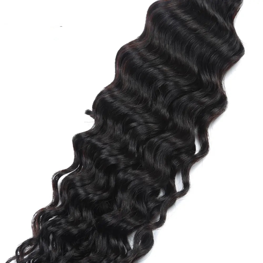3 Bundle Deals With 4*4  Closure Deep Curly Raw Human Hair Natural Black StylzPlusBeautyandHairConcepts