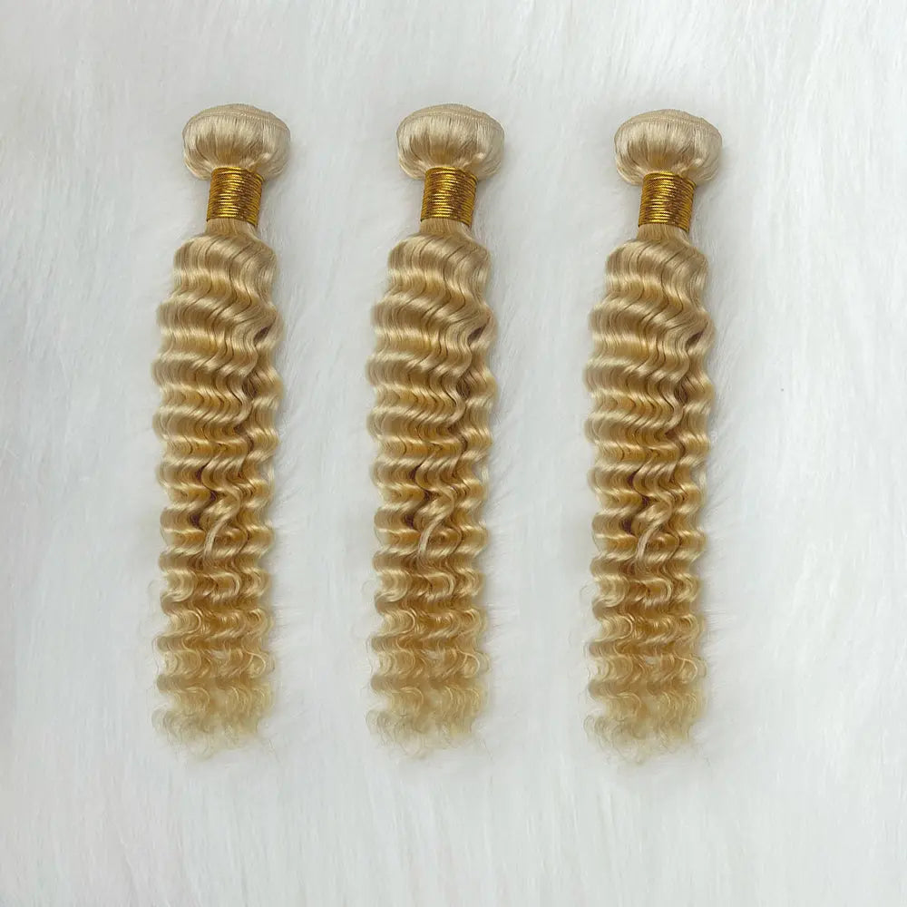 Deep Wave Human Hair #613 Blonde Bundles  (100grams) StylzPlusBeautyandHairConcepts