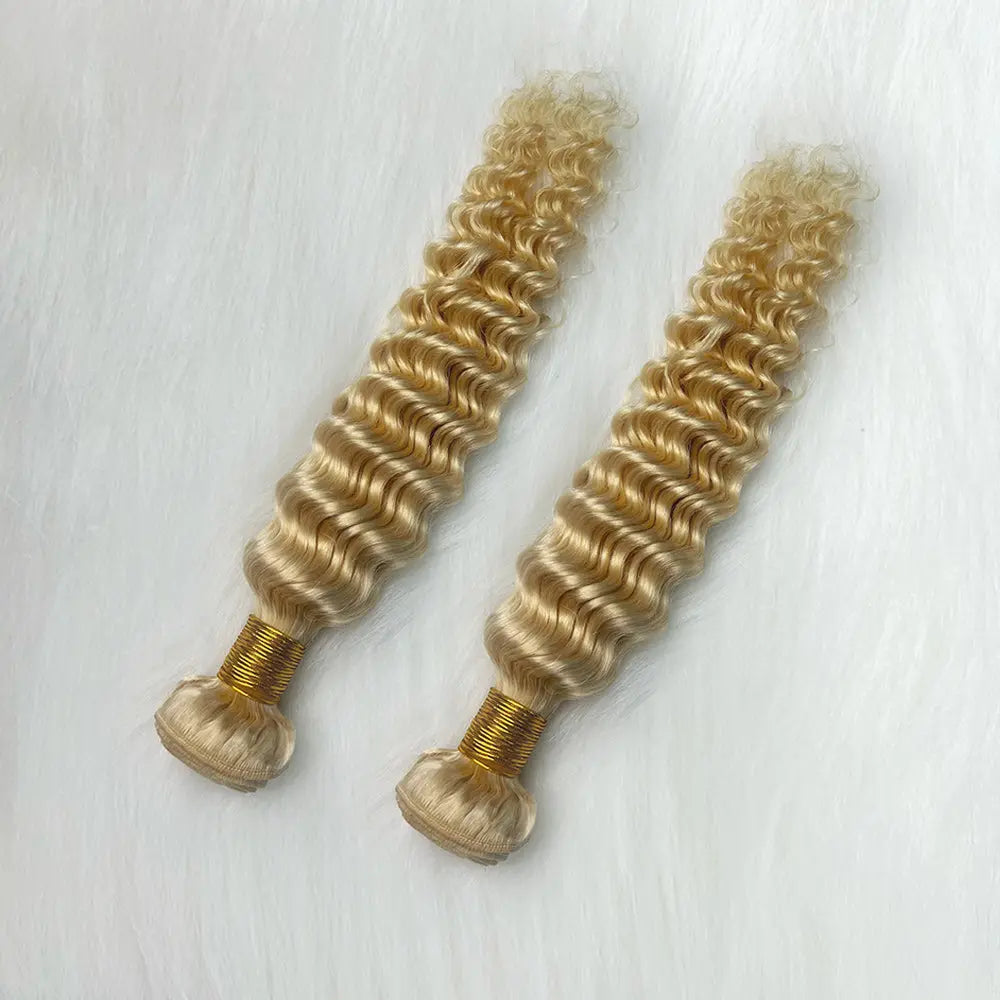 Deep Wave Human Hair #613 Blonde Bundles  (100grams) StylzPlusBeautyandHairConcepts