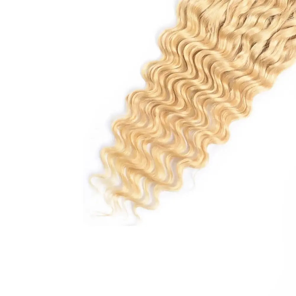 #613 Deep Wave 4x4 Human Hair Blonde Closure StylzPlusBeautyandHairConcepts