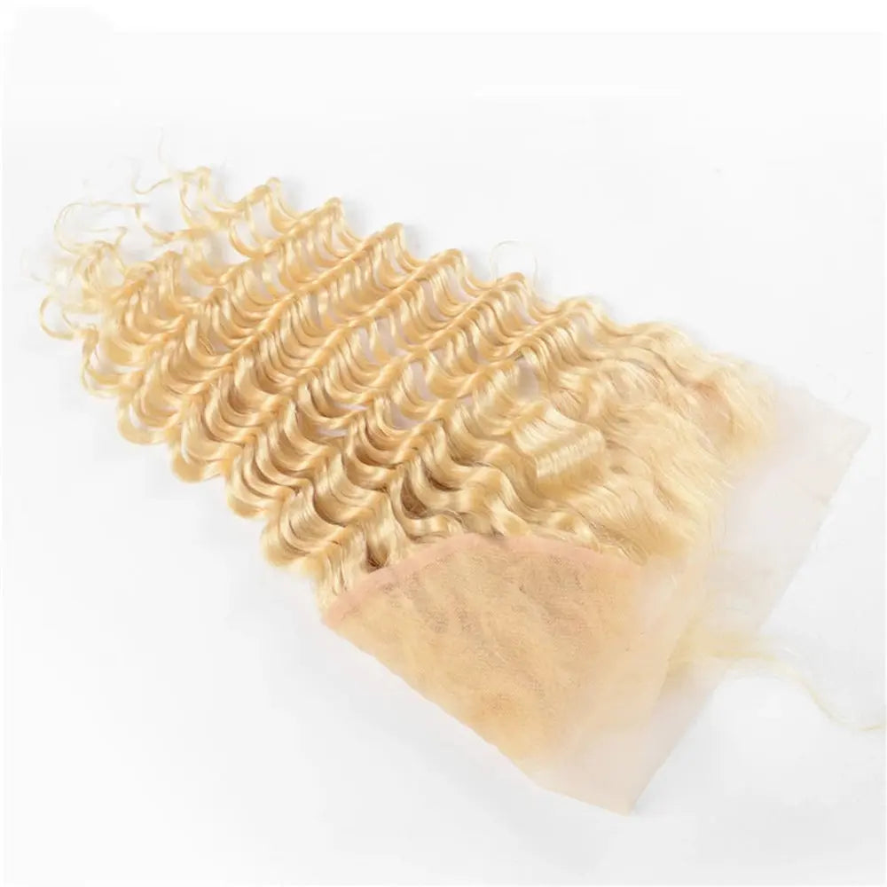 #613 Deep Wave 13x4 Human Hair Blonde Frontal StylzPlusBeautyandHairConcepts