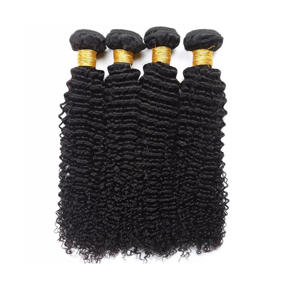 3 Bundle Deals Deep Curly Virgin Human Hair Natural Black StylzPlusBeautyandHairConcepts
