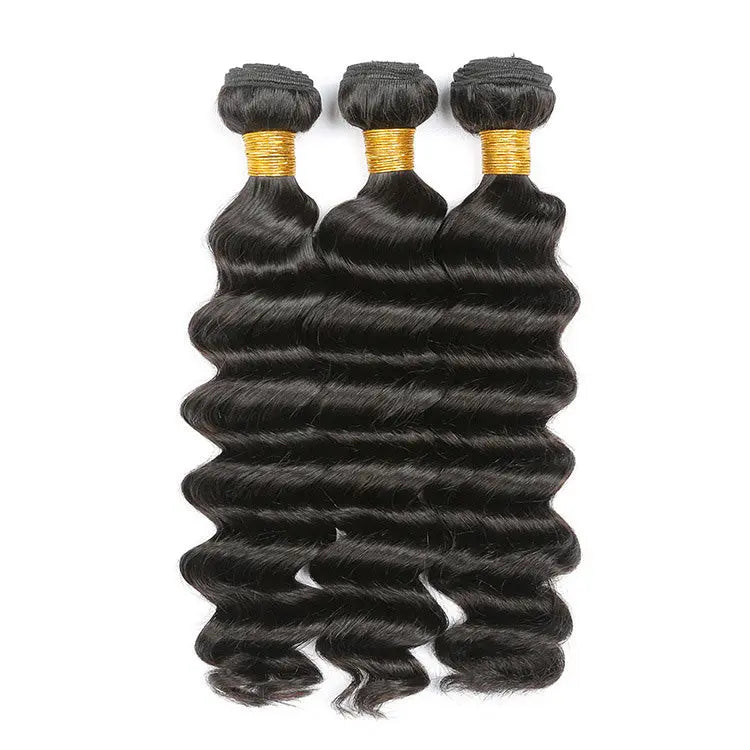 3 Bundle Deals Deep Wave Raw Human Hair Natural Black StylzPlusBeautyandHairConcepts