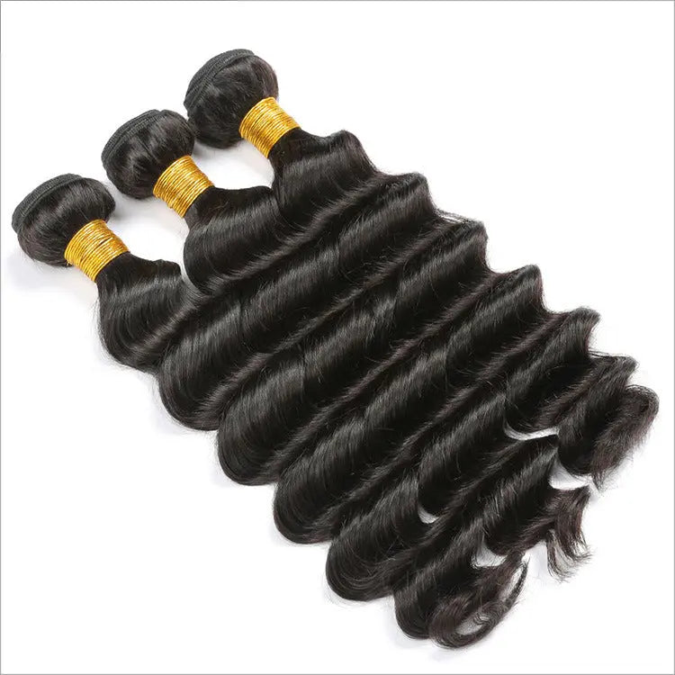 3 Bundle Deals Deep Wave Raw Human Hair Natural Black StylzPlusBeautyandHairConcepts