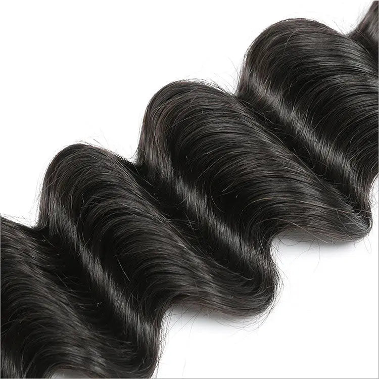 3 Bundle Deals Deep Wave Raw Human Hair Natural Black StylzPlusBeautyandHairConcepts