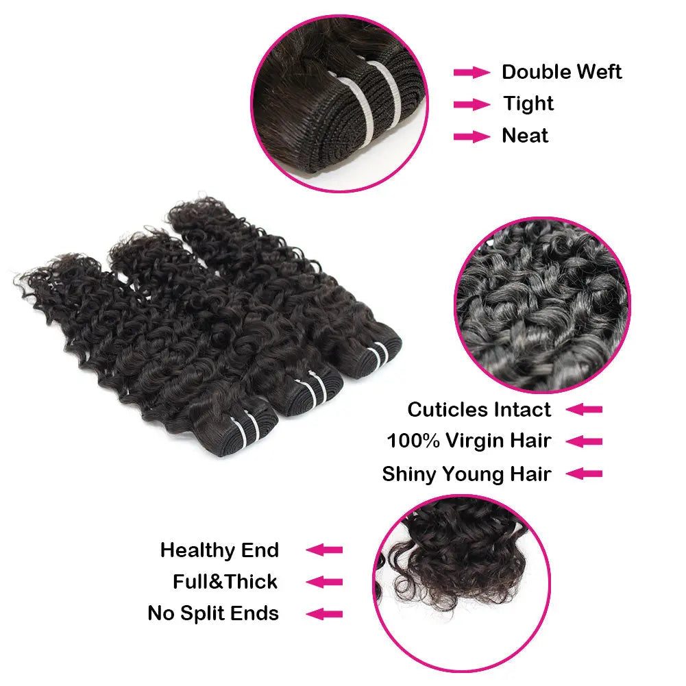 Italy Curly Raw Human Hair Natural Black Bundles (100 grams) StylzPlusBeautyandHairConcepts