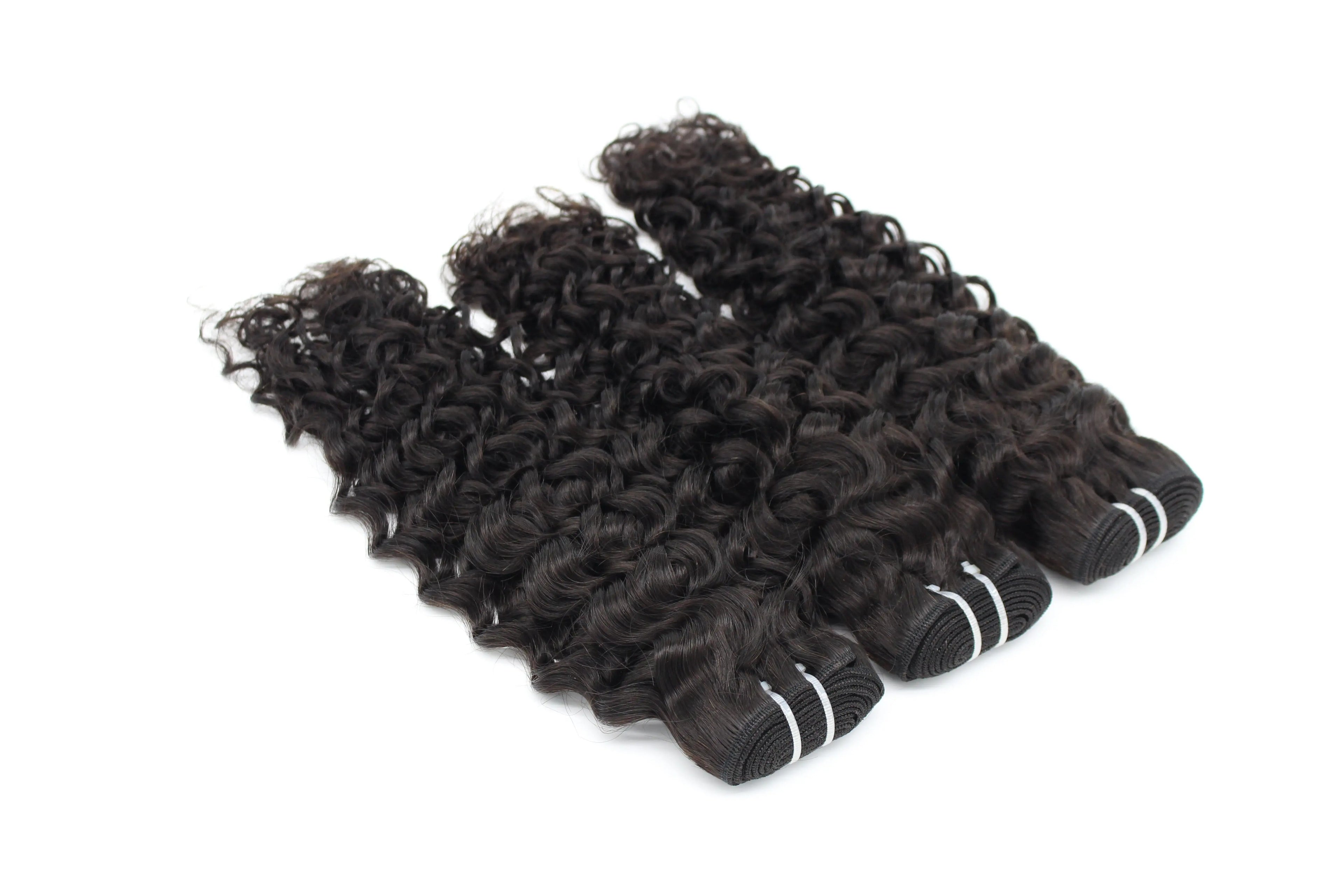 Italy Curly Raw Human Hair Natural Black Bundles (100 grams) StylzPlusBeautyandHairConcepts