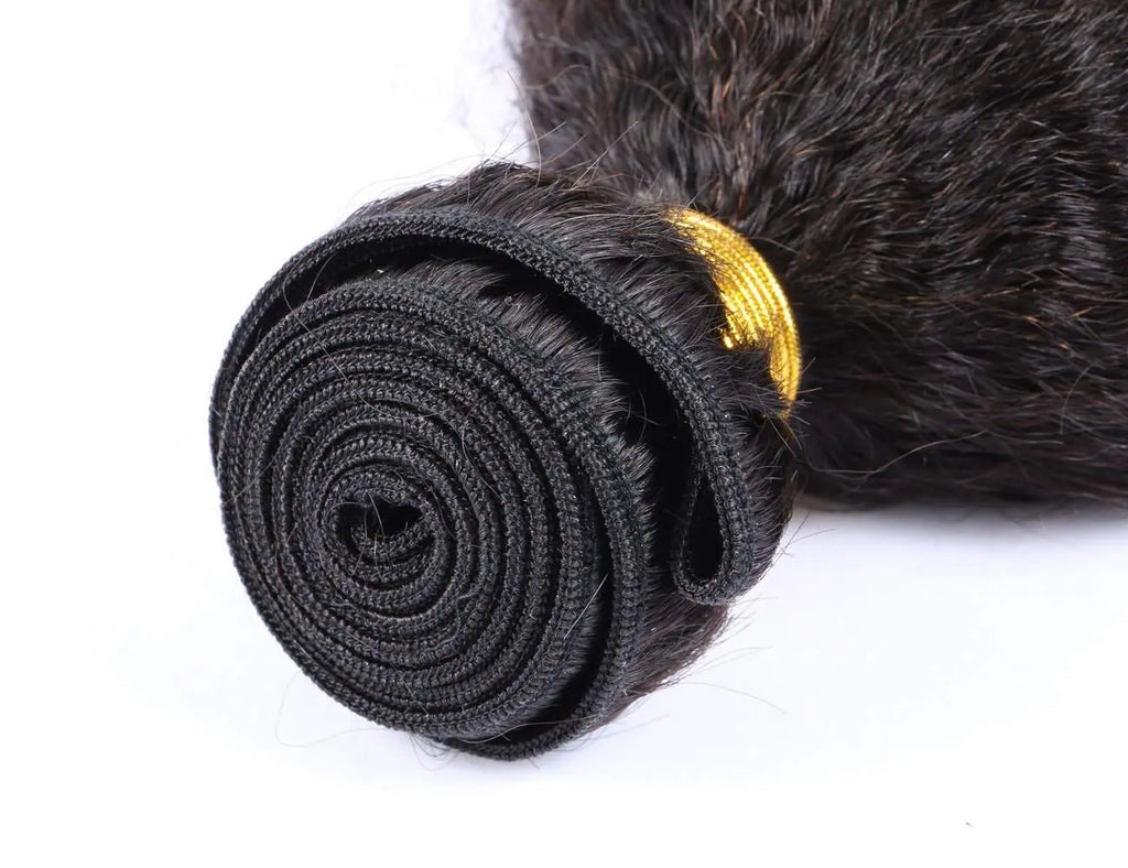 Kinky Straight Virgin Human Hair Natural Black Bundles (100 grams) StylzPlusBeautyandHairConcepts
