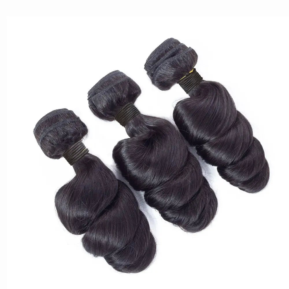3 Bundle Deals Loose Wave Raw Human Hair Natural Black StylzPlusBeautyandHairConcepts