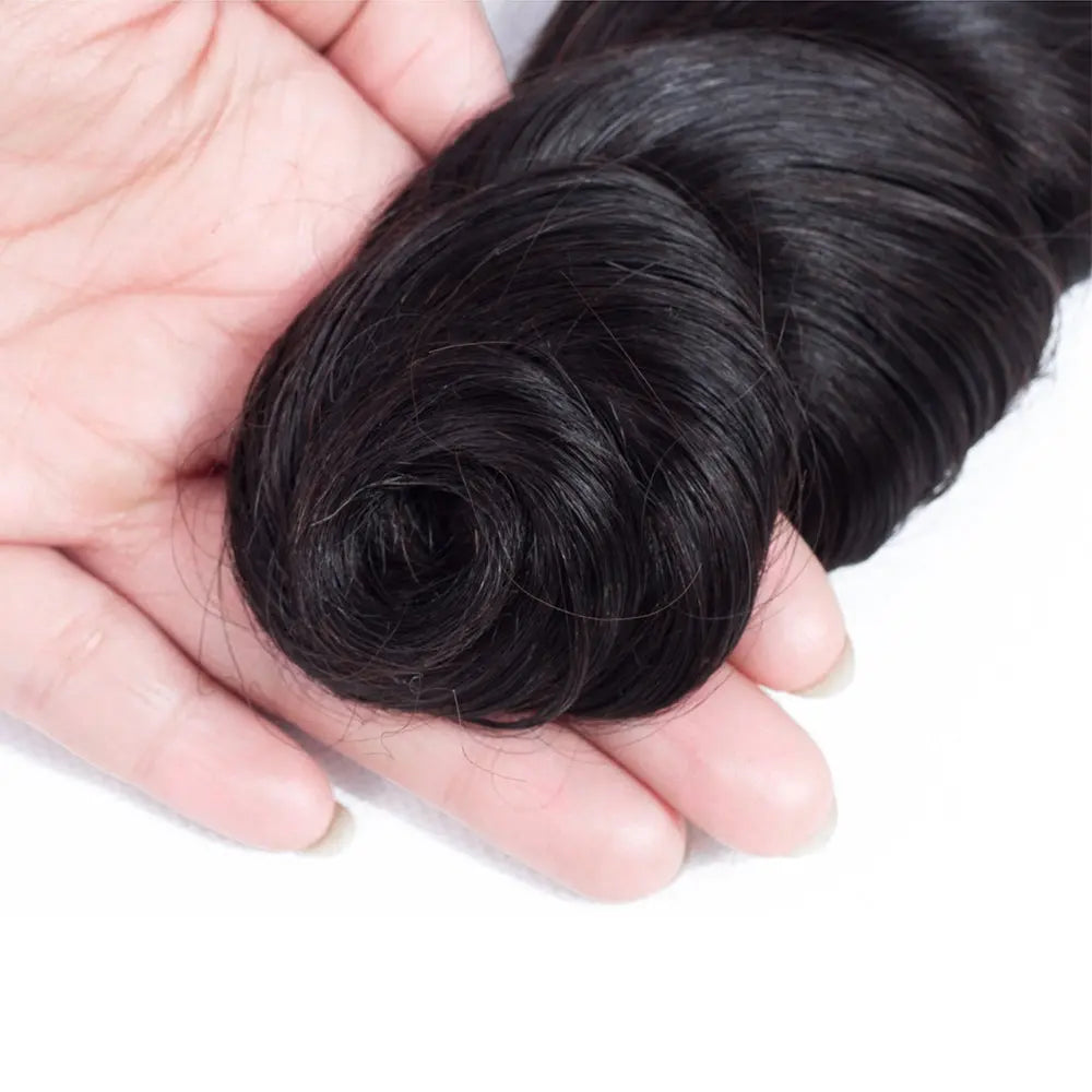 3 Bundle Deals Loose Wave Raw Human Hair Natural Black StylzPlusBeautyandHairConcepts