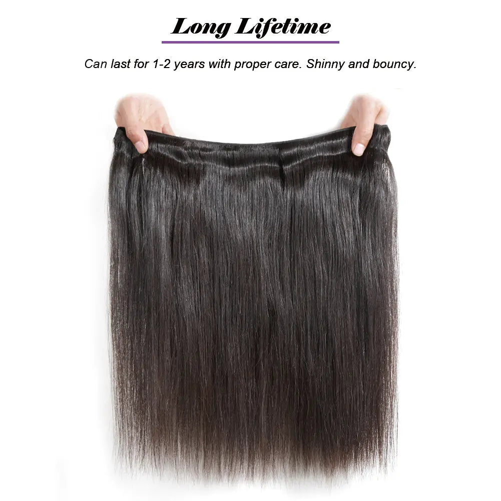 3 Bundle Deals Straight Raw Human Hair Natural Black StylzPlusBeautyandHairConcepts