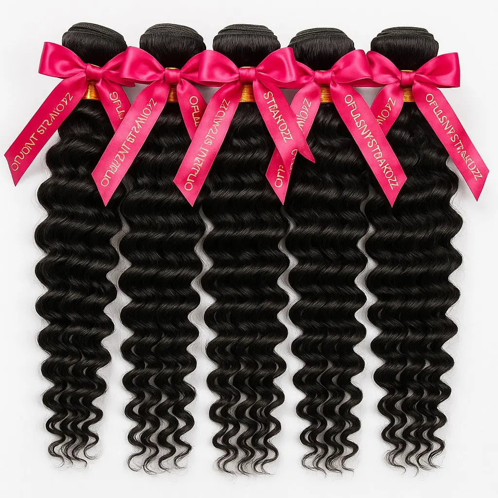 Raw Deep Wave Hair Bundles - Human Hair Opulent Strandzz