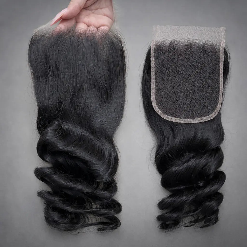 Loose Body Wave 5x5 Human Hair Natural Black HD Lace Closure StylzPlusBeautyandHairConcepts