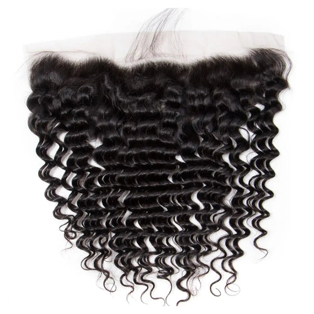 3 Bundle Deals With 13*4 Frontal Deep Wave Raw Human Hair Natural Black StylzPlusBeautyandHairConcepts