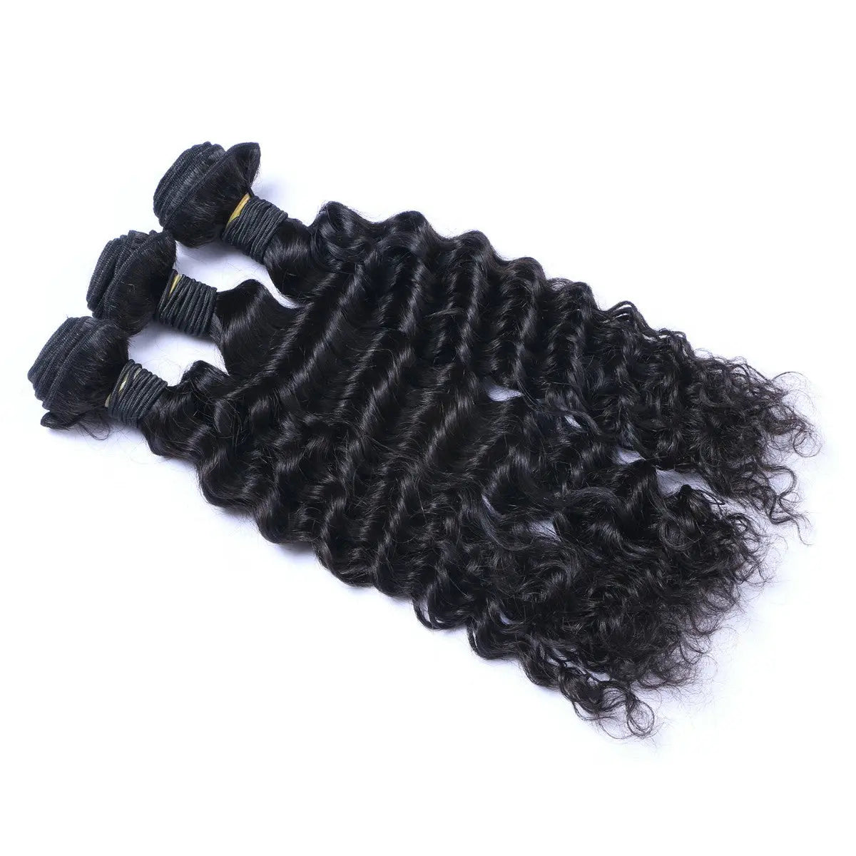 3 Bundle Deals With 13*4 Frontal Deep Wave Raw Human Hair Natural Black StylzPlusBeautyandHairConcepts