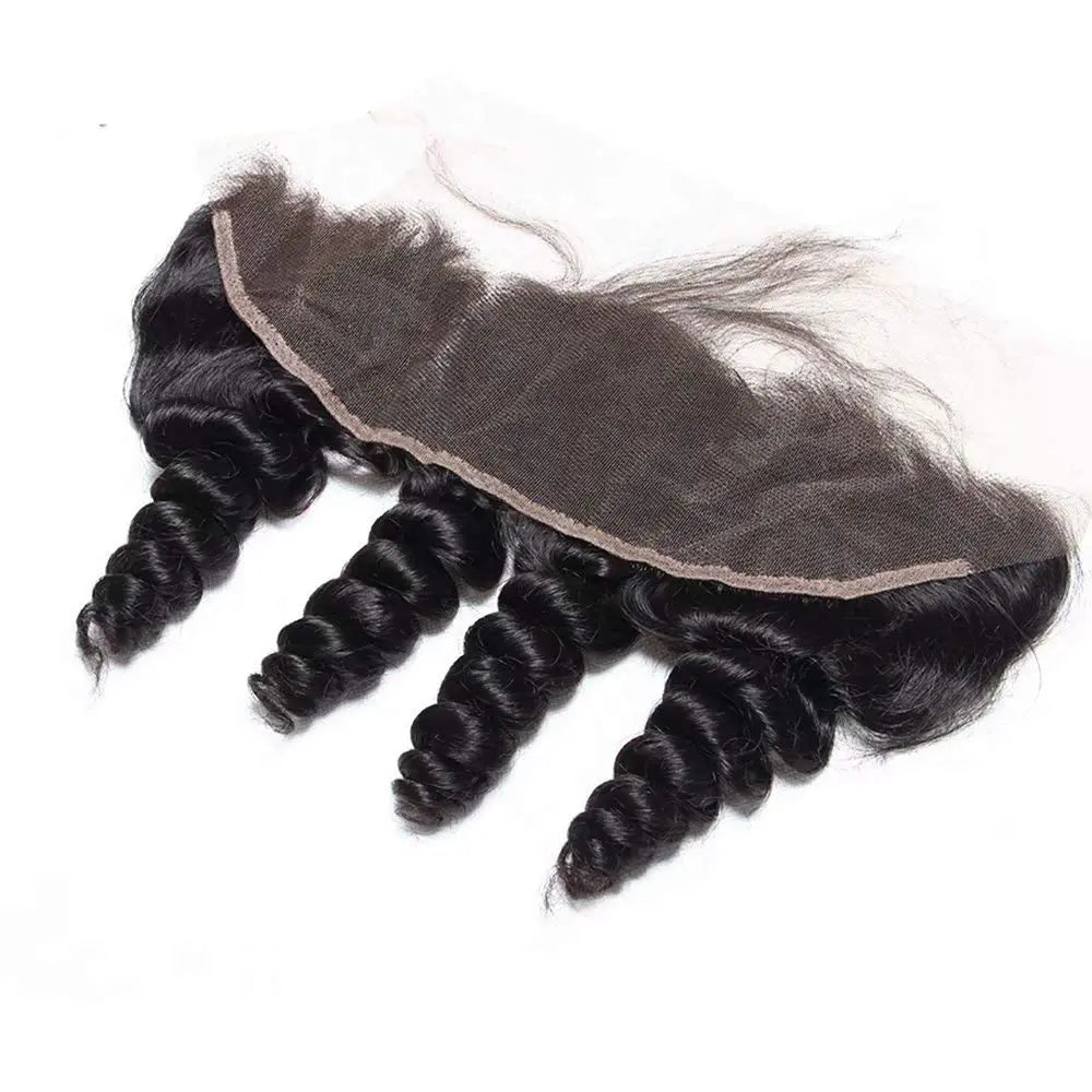Loose Wave 13x4 Raw Human Hair Natural Black Frontal StylzPlusBeautyandHairConcepts