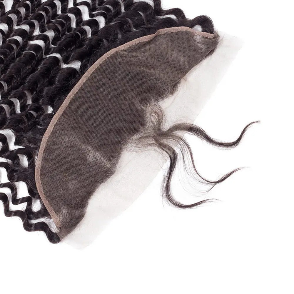 3 Bundle Deals With 13*4 Frontal Italy Curly Raw Human Hair Natural Black StylzPlusBeautyandHairConcepts