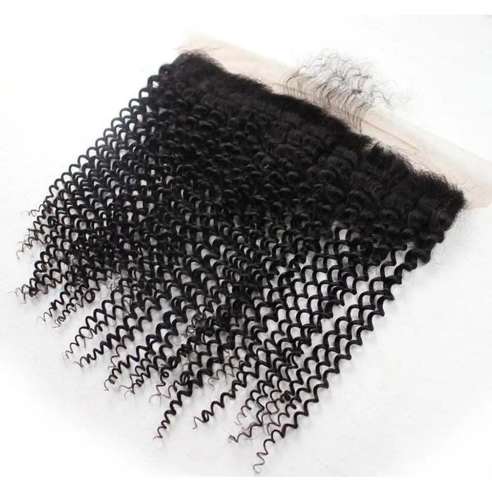3 Bundle Deals With 13*4 Frontal Kinky Curly Human Hair Natural Black StylzPlusBeautyandHairConcepts