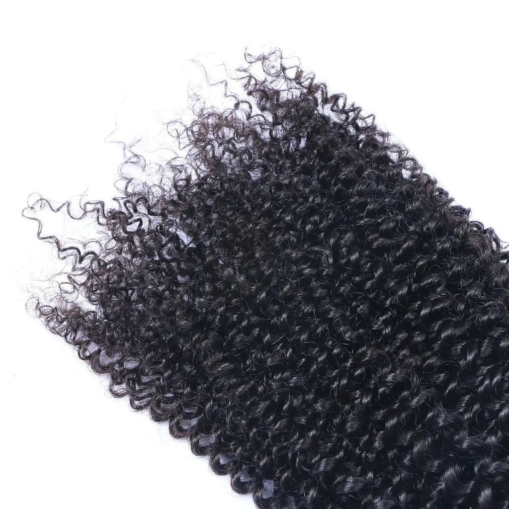 3 Bundle Deals With 13*4 Frontal Kinky Curly Human Hair Natural Black StylzPlusBeautyandHairConcepts