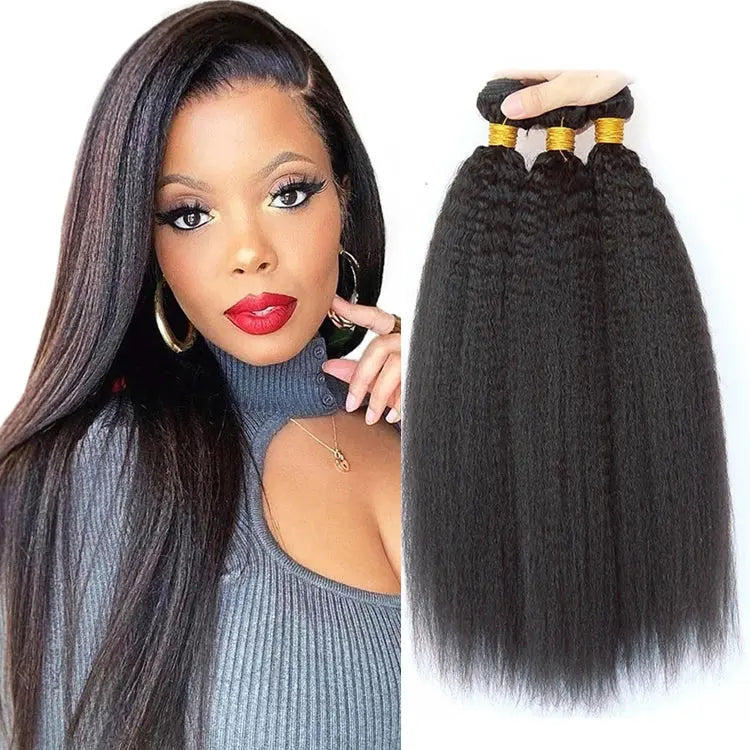 Raw Kinky Straight Hair Bundles - Human Hair Opulent Strandzz