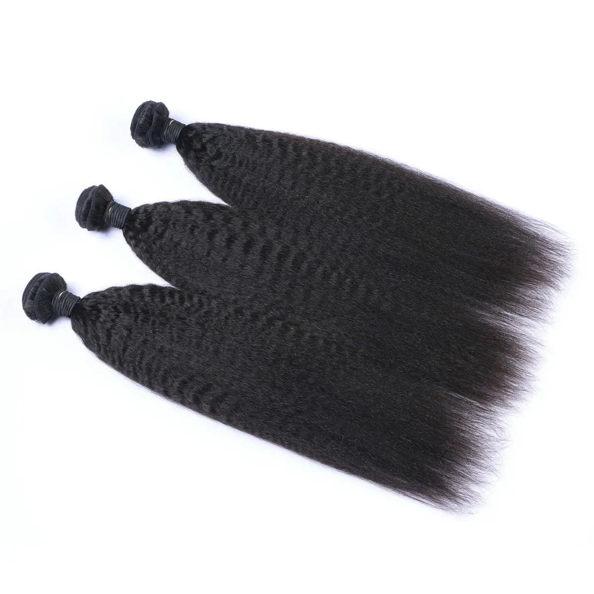 3 Bundle Deals With 13*4 Frontal Kinky Straight Raw Human Hair Natural Black StylzPlusBeautyandHairConcepts