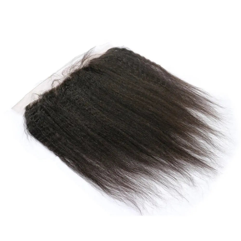 3 Bundle Deals With 13*4 Frontal Kinky Straight Raw Human Hair Natural Black StylzPlusBeautyandHairConcepts