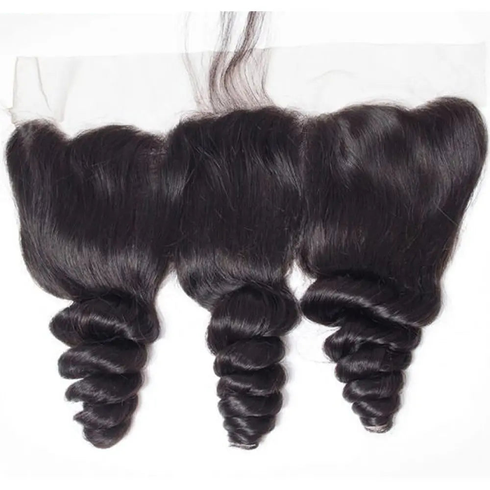 3 Bundle Deals With 13*4 Frontal Loose Wave Raw Human Hair Natural Black StylzPlusBeautyandHairConcepts