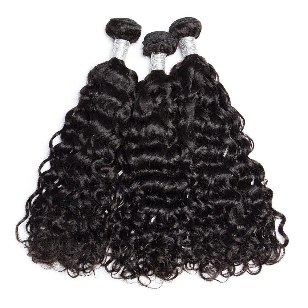 3 Bundle Deals With 13*4 Frontal Natural Curly Raw Human Hair Natural Black StylzPlusBeautyandHairConcepts