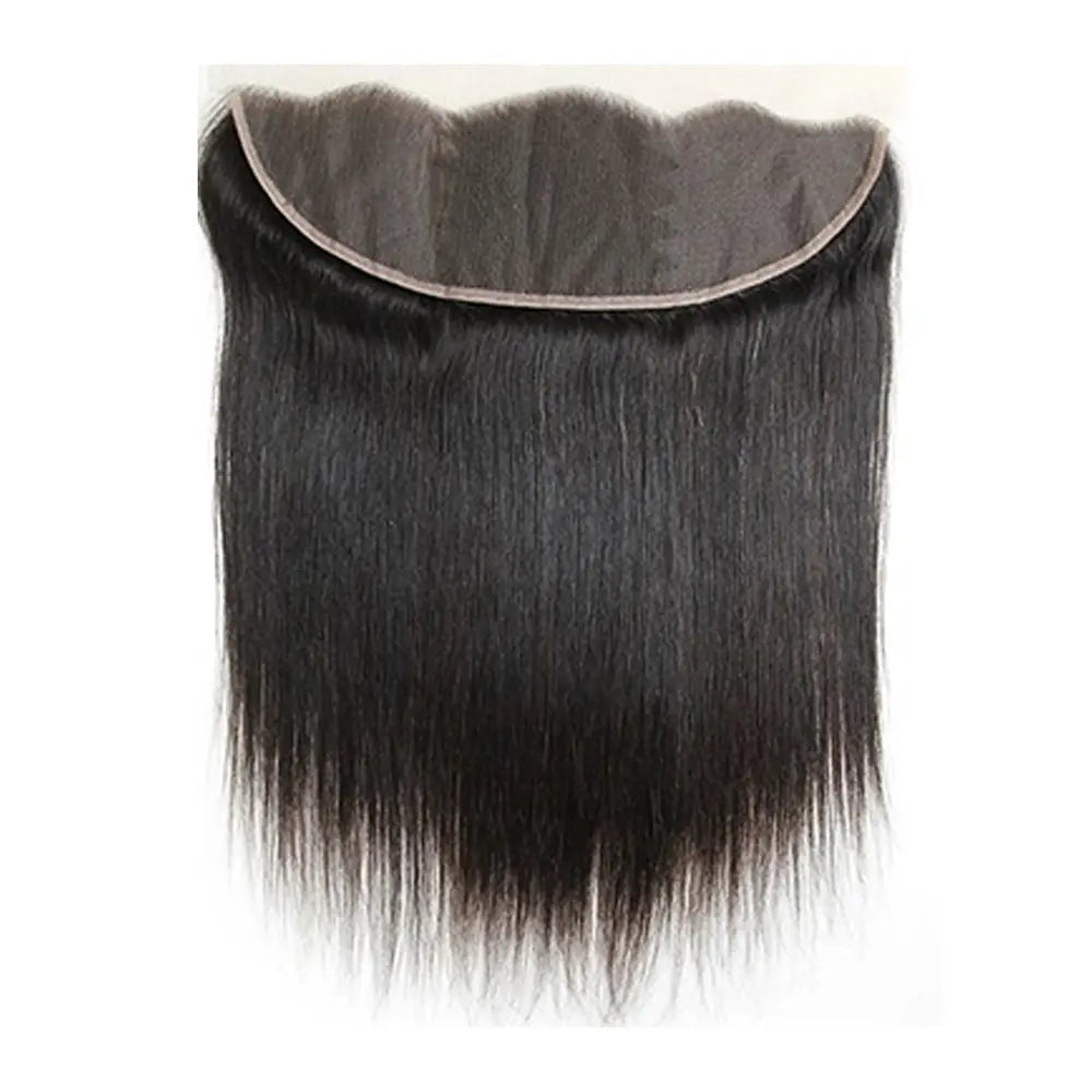 3 Bundle Deals With 13*4 Frontal Straight Raw Human Hair Natural Black StylzPlusBeautyandHairConcepts